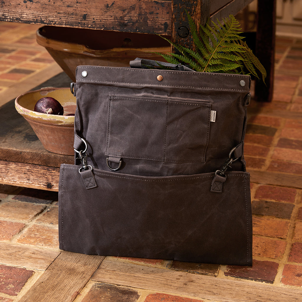 waxed canvas gathering bag