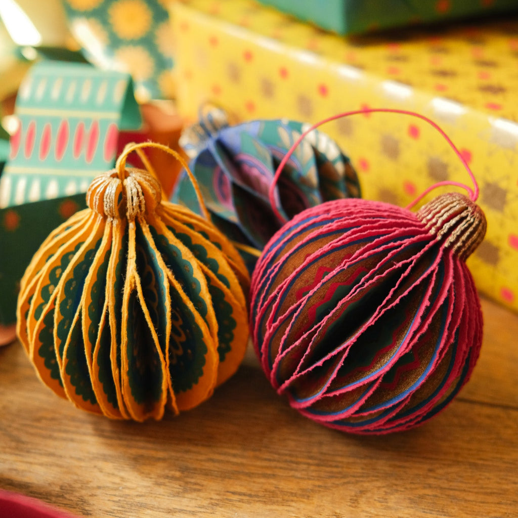 Honeycomb Bauble - Yellow