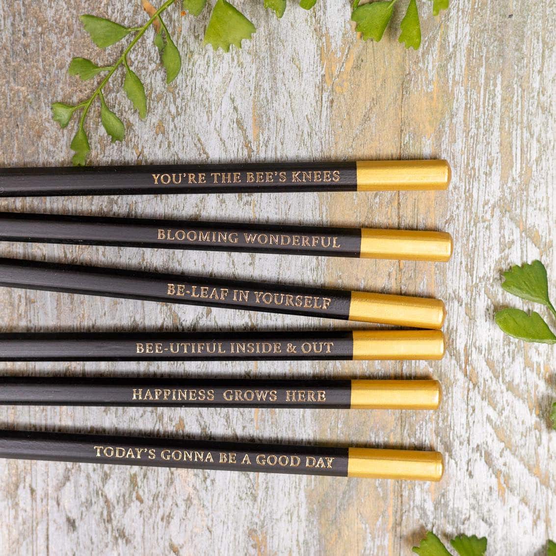 Bee & HoneySuckle Set Of Six Pencils - Life of Riley