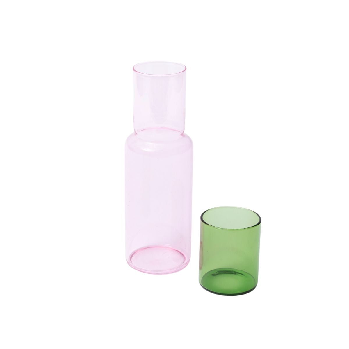 Duo Tone Glass Carafe - Pink/Green - Life of Riley