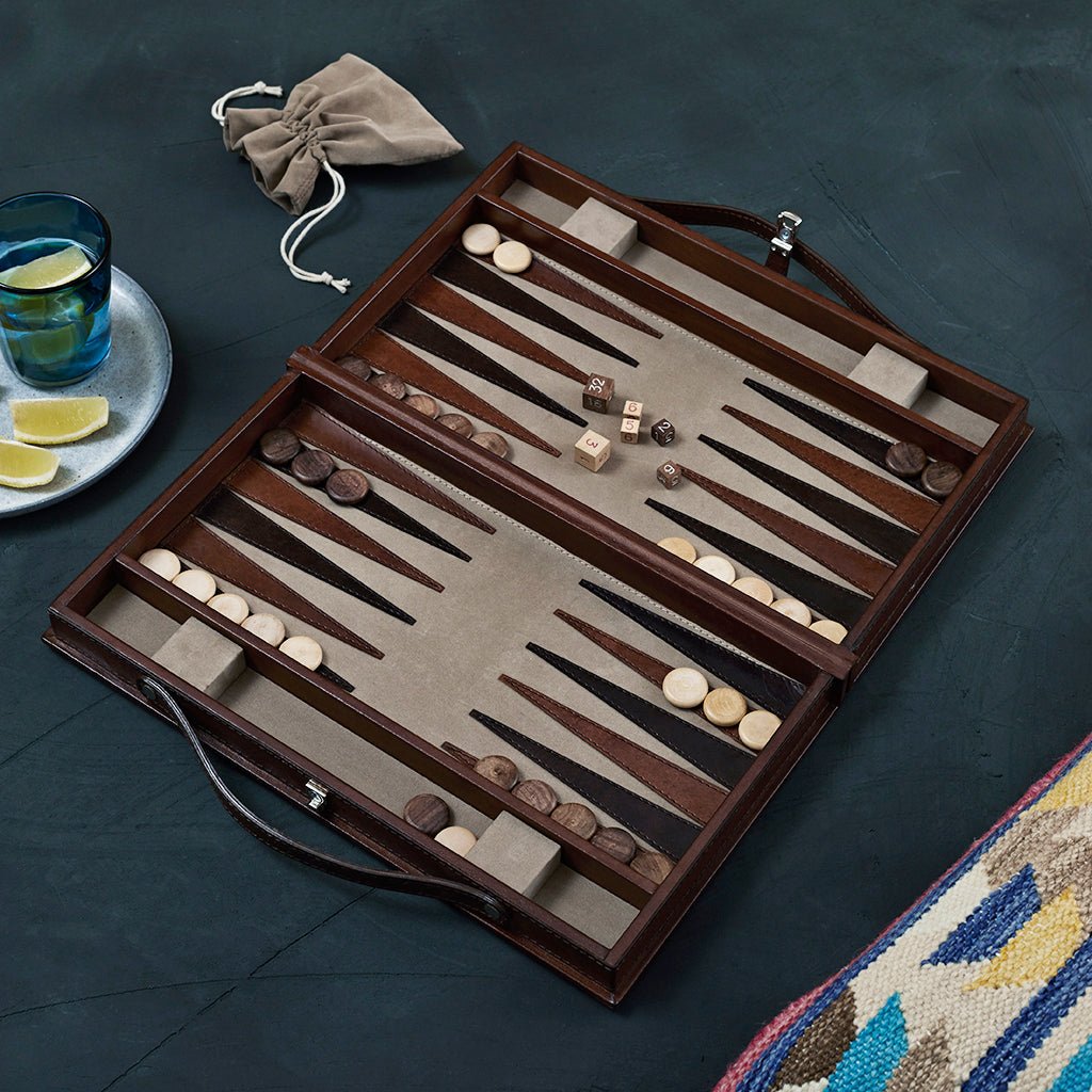 Leather Backgammon Set - Life of Riley