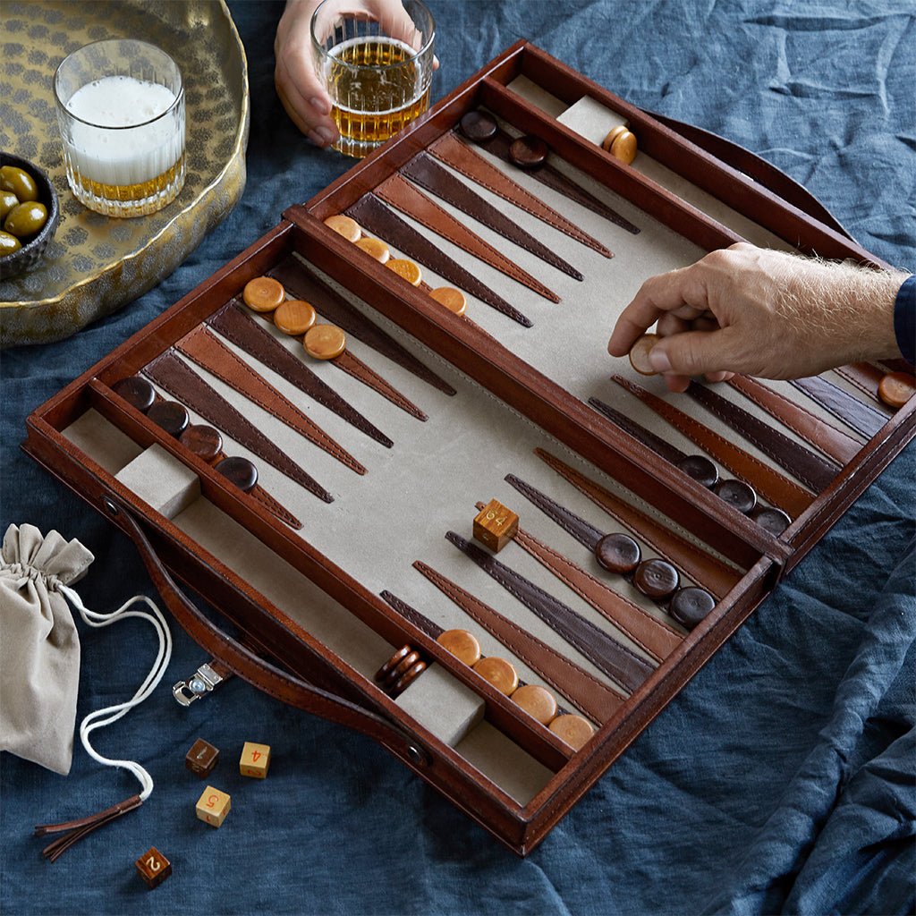 Leather Backgammon Set - Life of Riley