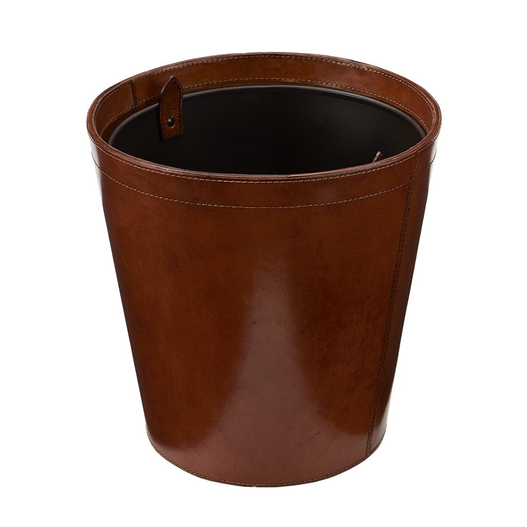 Leather Bin With Metal Liner - Life of Riley