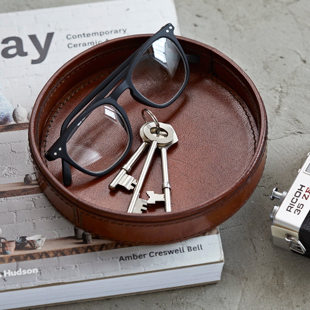 Leather Coin Tray Round - Life of Riley