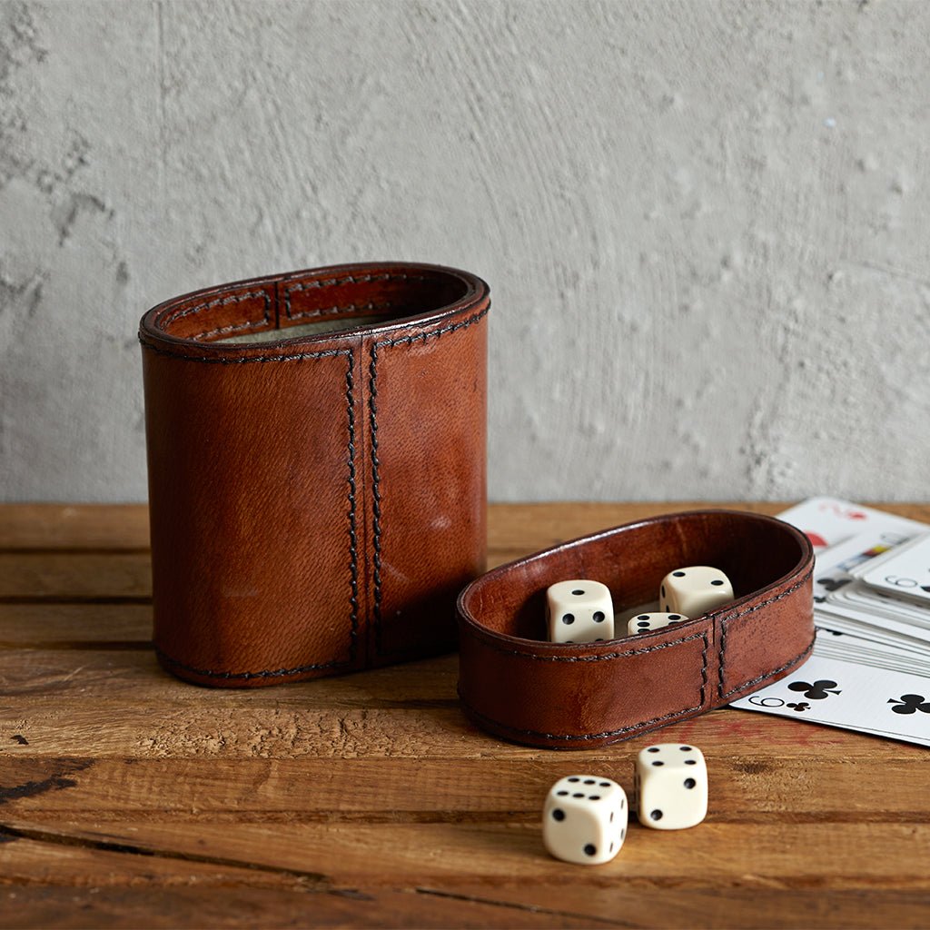 Leather Dice Shaker & Dice - Life of Riley