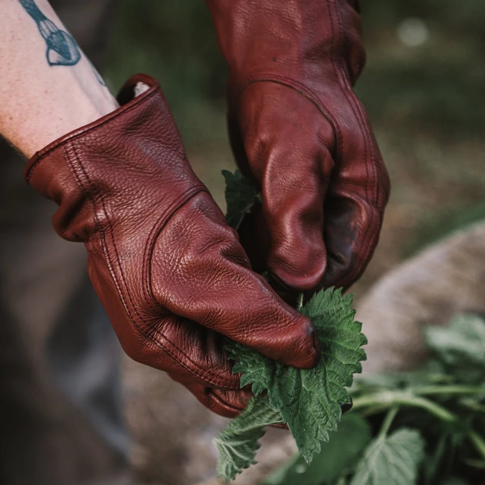 Leather Gardening Gloves - Cognac - Life of Riley