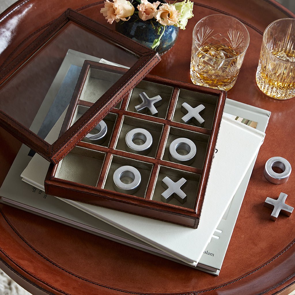 Leather Noughts & Crosses Set - Life of Riley