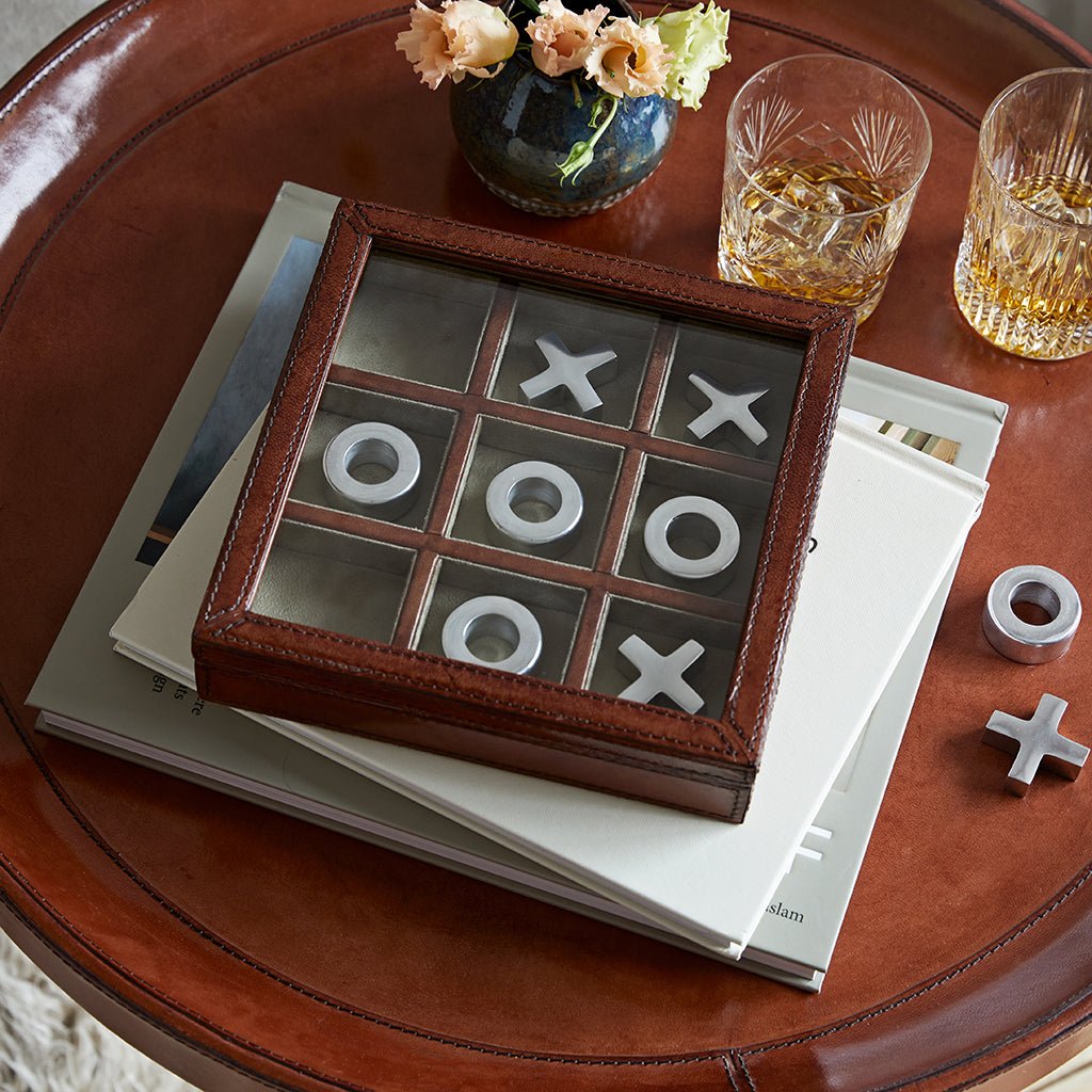 Leather Noughts & Crosses Set - Life of Riley