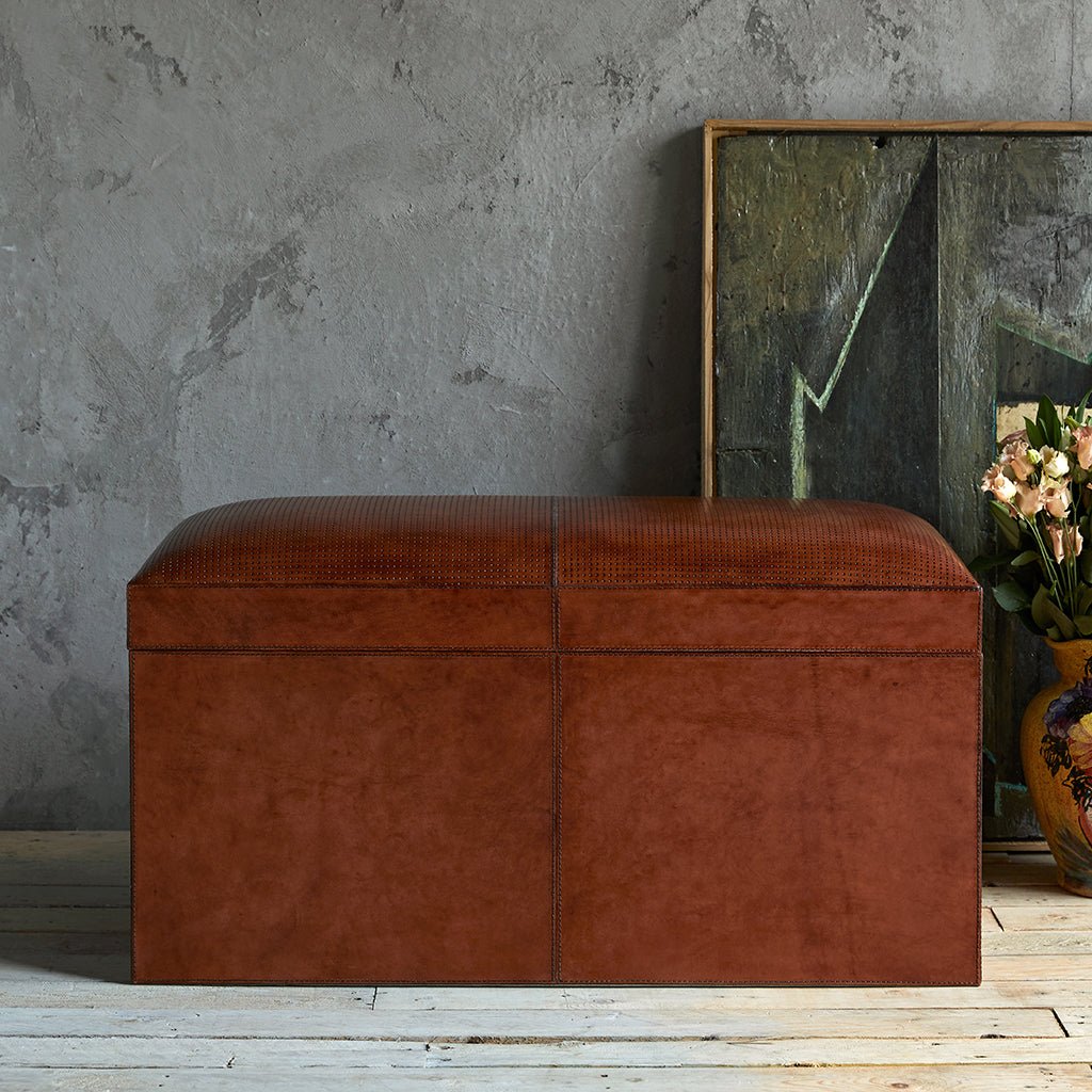 Leather Ottoman Chest - Life of Riley