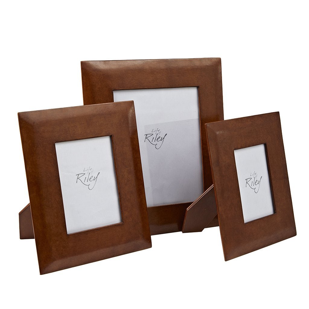 Leather Picture Frame. Three Sizes - Life of Riley