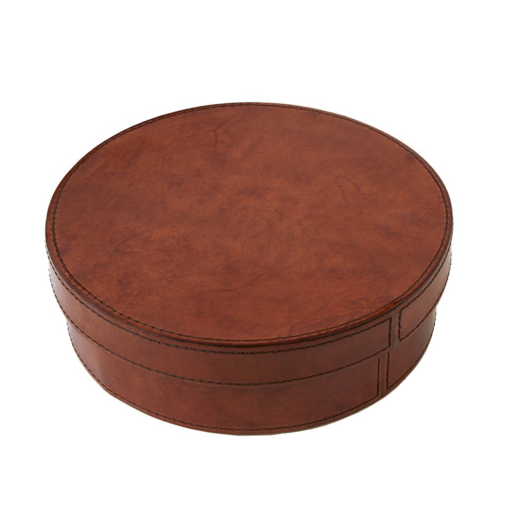 Leather Round Jewellery Box - Life of Riley