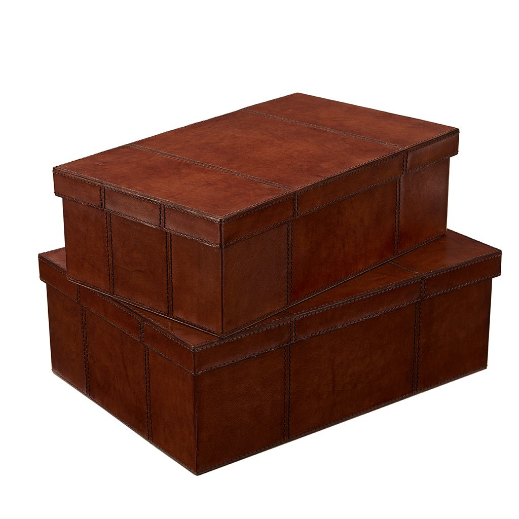 Leather Shoe Storage Box - Two Sizes - Life of Riley