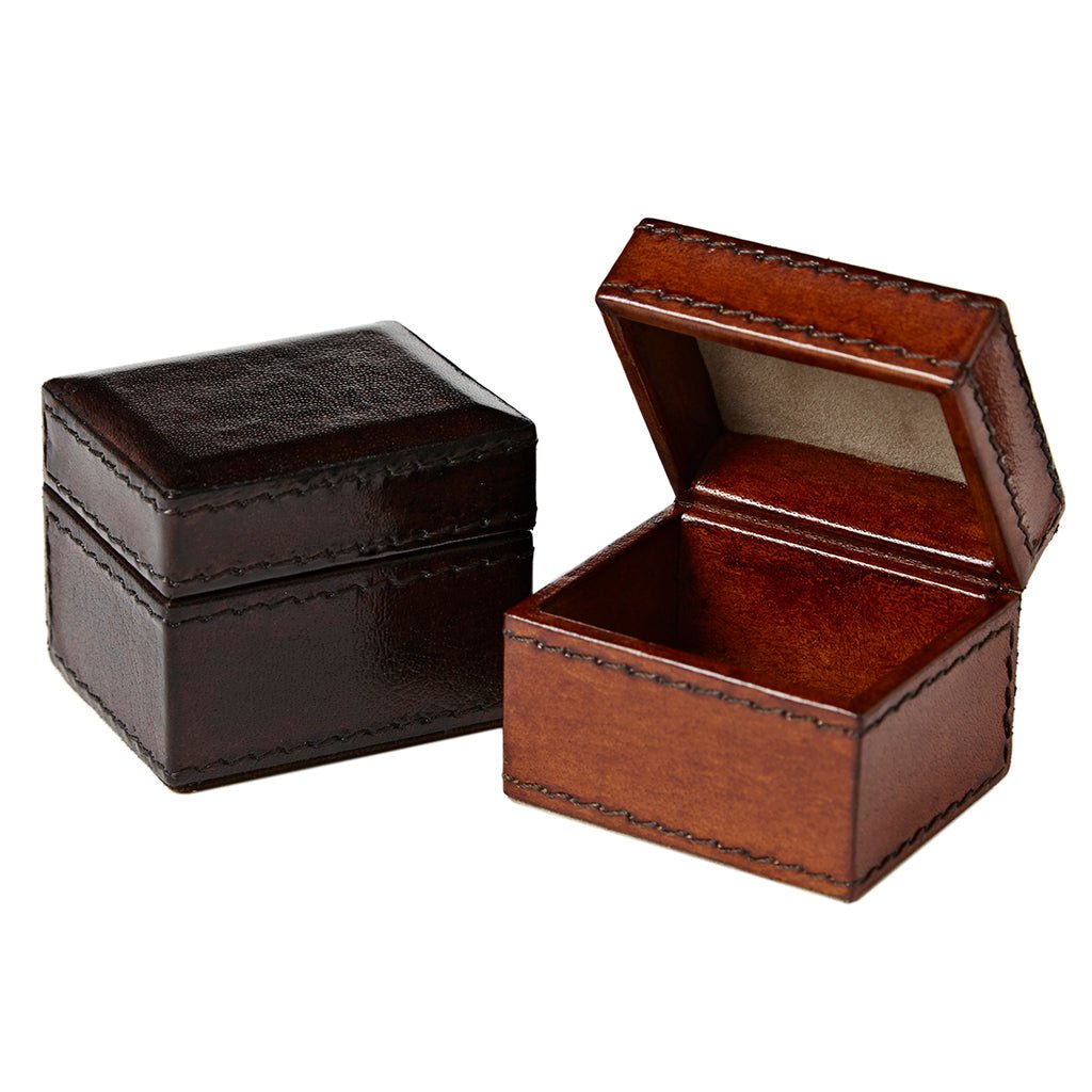 Leather Tiny Oblong Trinket Gift Box - Life of Riley