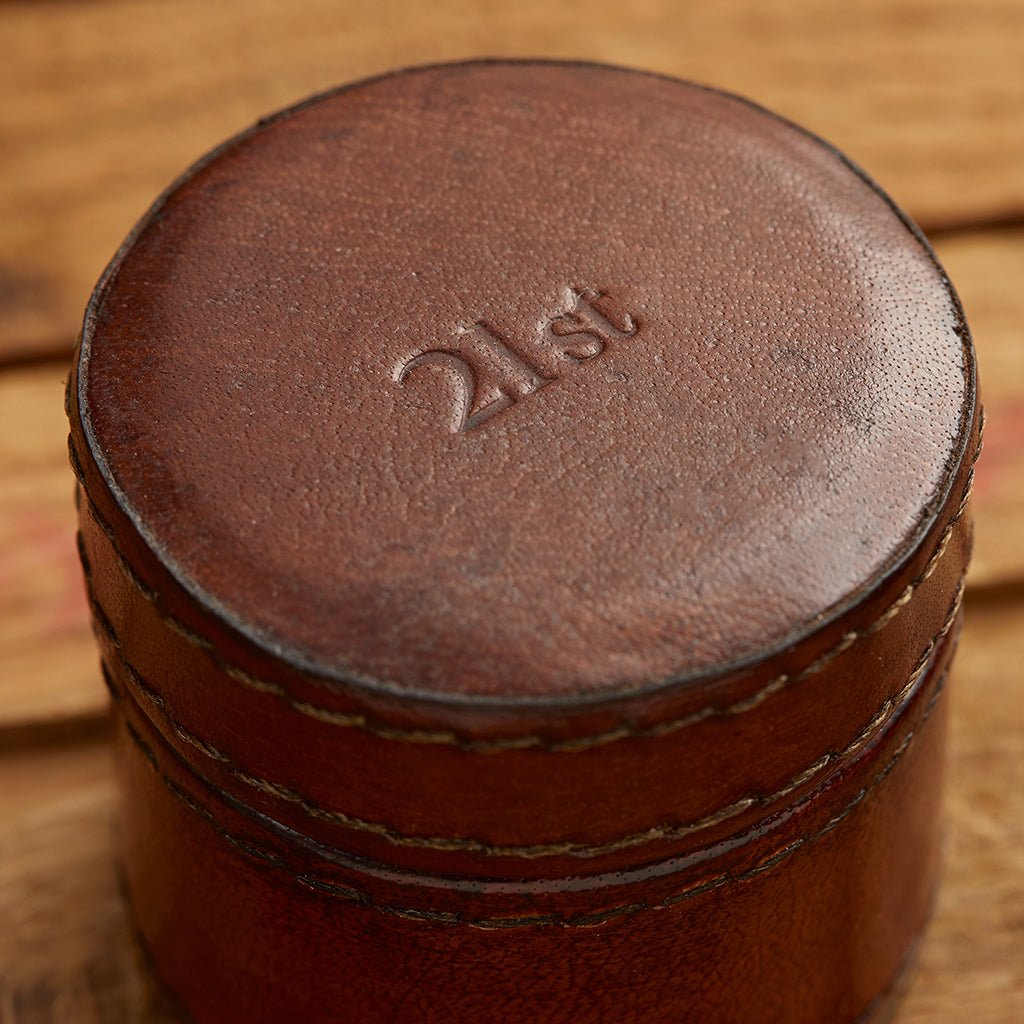 Leather Tiny Round Trinket Gift Box - Life of Riley