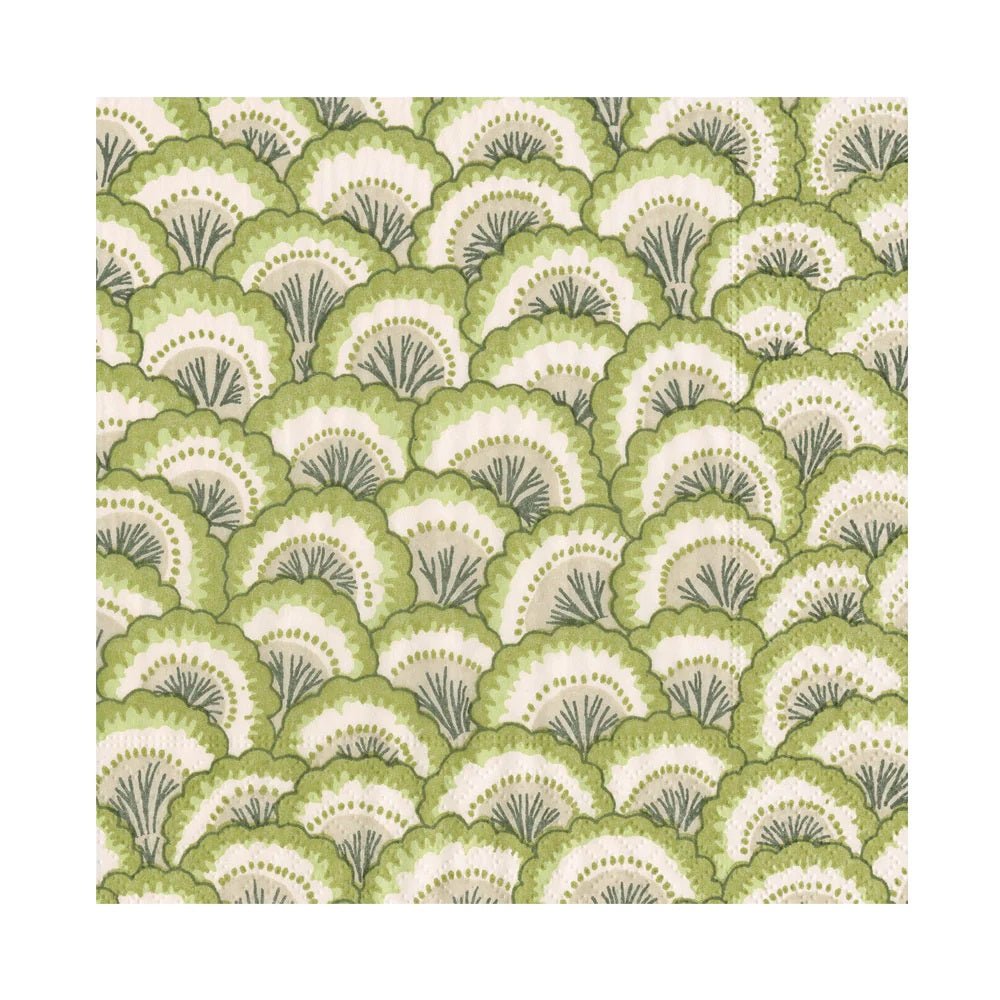 Paper Napkins - Pontchartrain Scallop Green - Life of Riley