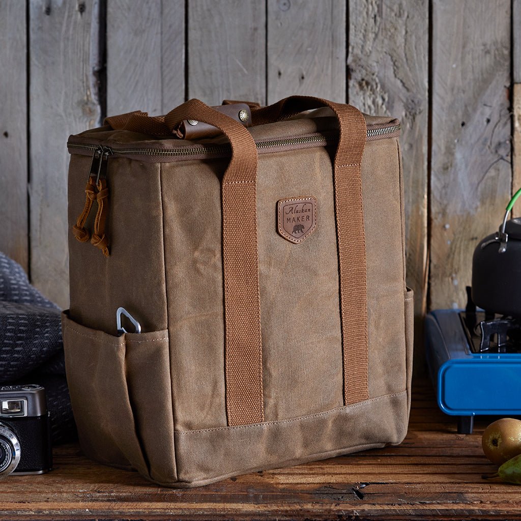 Waxed Canvas Cool Bag - Insulated For Hot Food Too - Life of Riley