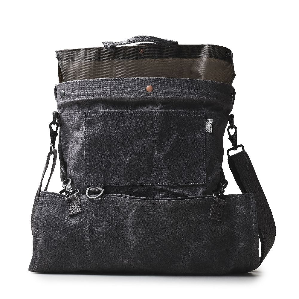 Waxed Canvas Gathering Bag - Slate Grey - Life of Riley