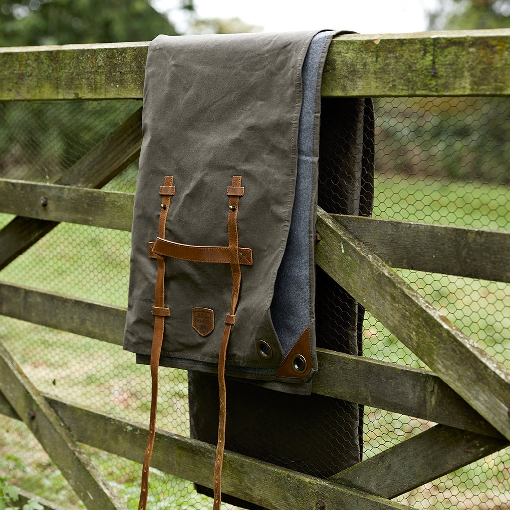 Waxed Canvas & Leather Picnic Rug - Life of Riley