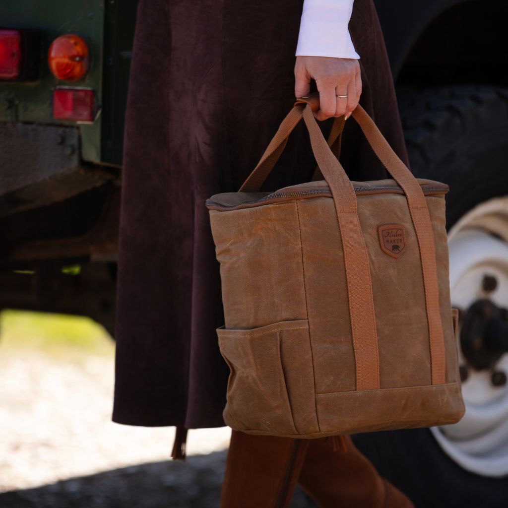 Waxed Canvas Cool Bag - Folds For Storage